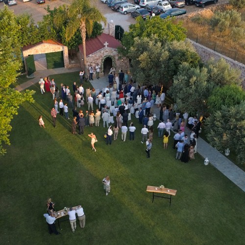 Wedding venue with church